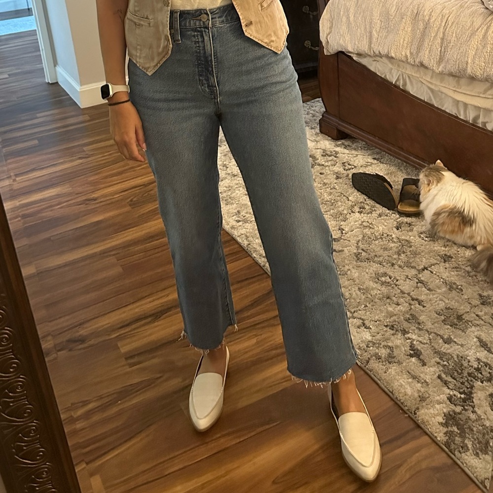 Slim Wide leg denim jeans